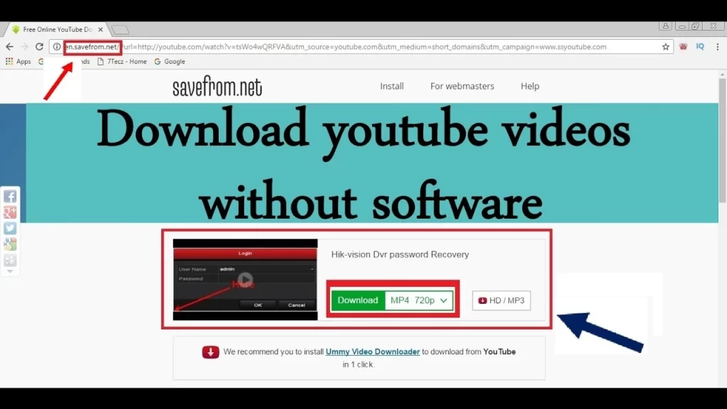 download youtube videos without any softwear