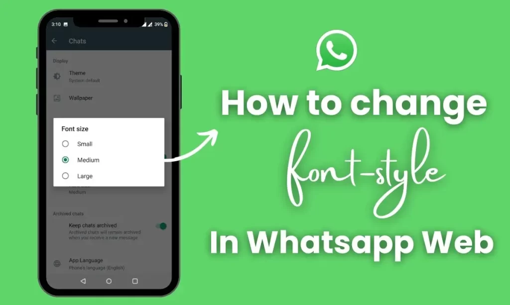 change font style in whatsapp android