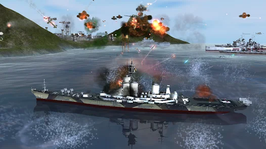 warship battle mod apk all ships unlocked an1